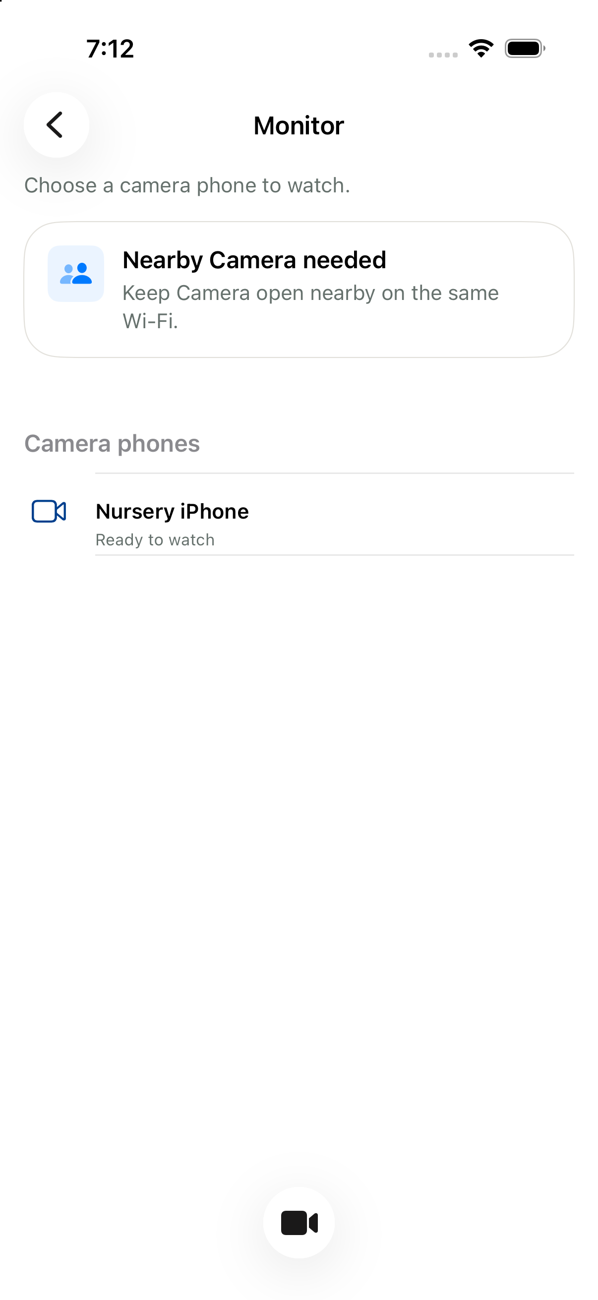 Mila Monitor lists a camera phone marked Ready to watch; this is an interface preview with no live footage.
